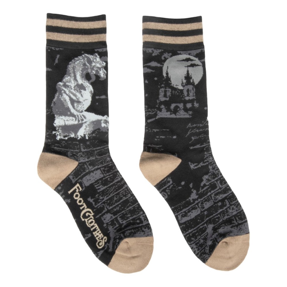 Footclothes - Nocturnal Gargoyle Guardian Socks - Black